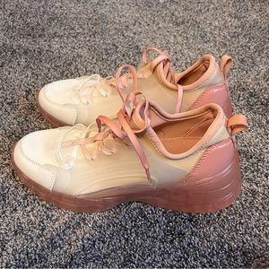 Guess Pink & White Sneakers